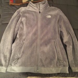 Grey/Silver Northface Osito Jacket